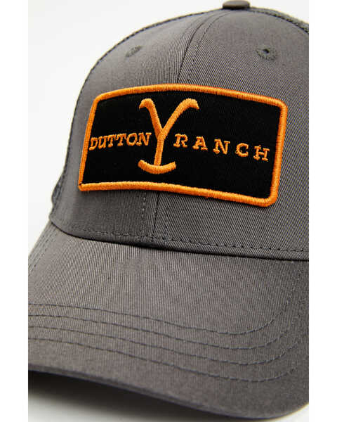 Image #2 - Paramount Network's Yellowstone Men's Dutton Ranch Logo Patch Ball Cap , Black, hi-res