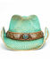 Image #4 - Shyanne Women's Cactus Flower Straw Cowboy Hat, Blue, hi-res