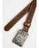 Image #2 - Cody James Boys' Sheriff Star Buckle Tooled Belt, Brown, hi-res