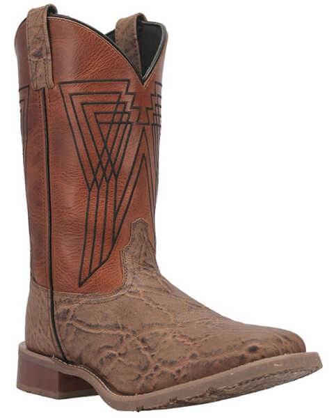 Laredo Men's Tusk Western Performance Boots - Broad Square Toe, Beige/khaki, hi-res
