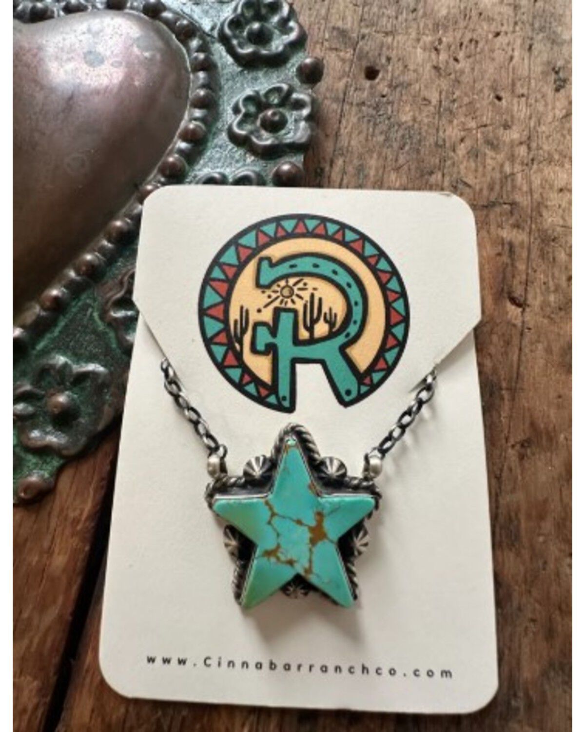 Image #2 - Cinnabar Ranch Co Women's Kingman Necklace, Turquoise, hi-res