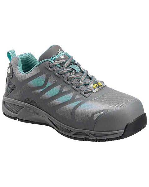 Nautilus Women's ESD Athletic Work Shoes - Composite Toe, Grey, hi-res