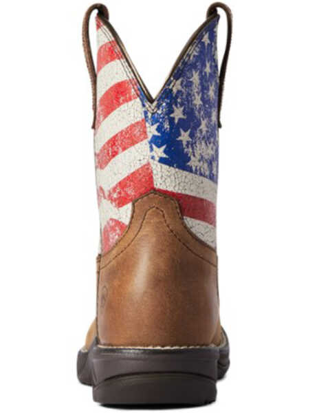 Image #3 - Ariat Women's Anthem Shortie Patriot Performance Western Boots - Broad Square Toe, Brown, hi-res