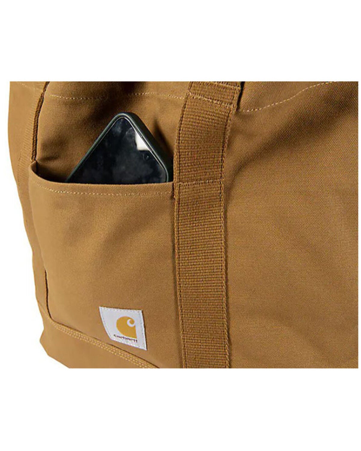 Image #3 - Carhartt 18L Firm Duck Tote Bag, Brown, hi-res
