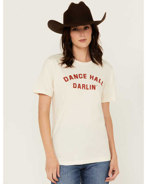 Rodeo Hippie Women's Dance Hall Darlin' Short Sleeve Graphic Tee, White, hi-res