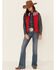 Image #2 - Cruel Girl Women's Red Embroidered Quilted Poly Puffer Vest , Red, hi-res