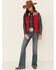 Image #2 - Cruel Girl Women's Red Embroidered Quilted Poly Puffer Vest, , hi-res