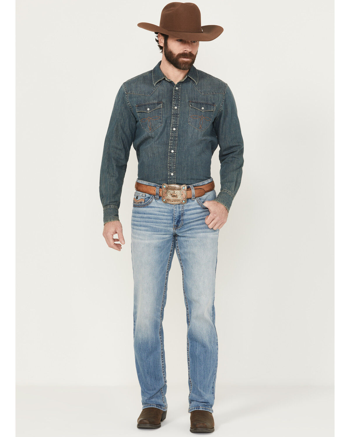Image #1 - Cody James Men's Jackson Slim Straight Stretch Denim Jeans, Light Wash, hi-res