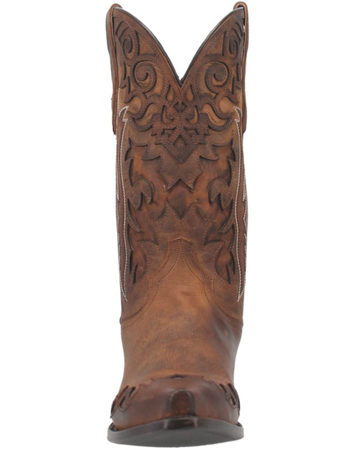 Image #4 - Dan Post Men's Denton All-Over Overlay Western Boots - Snip Toe, Tan, hi-res