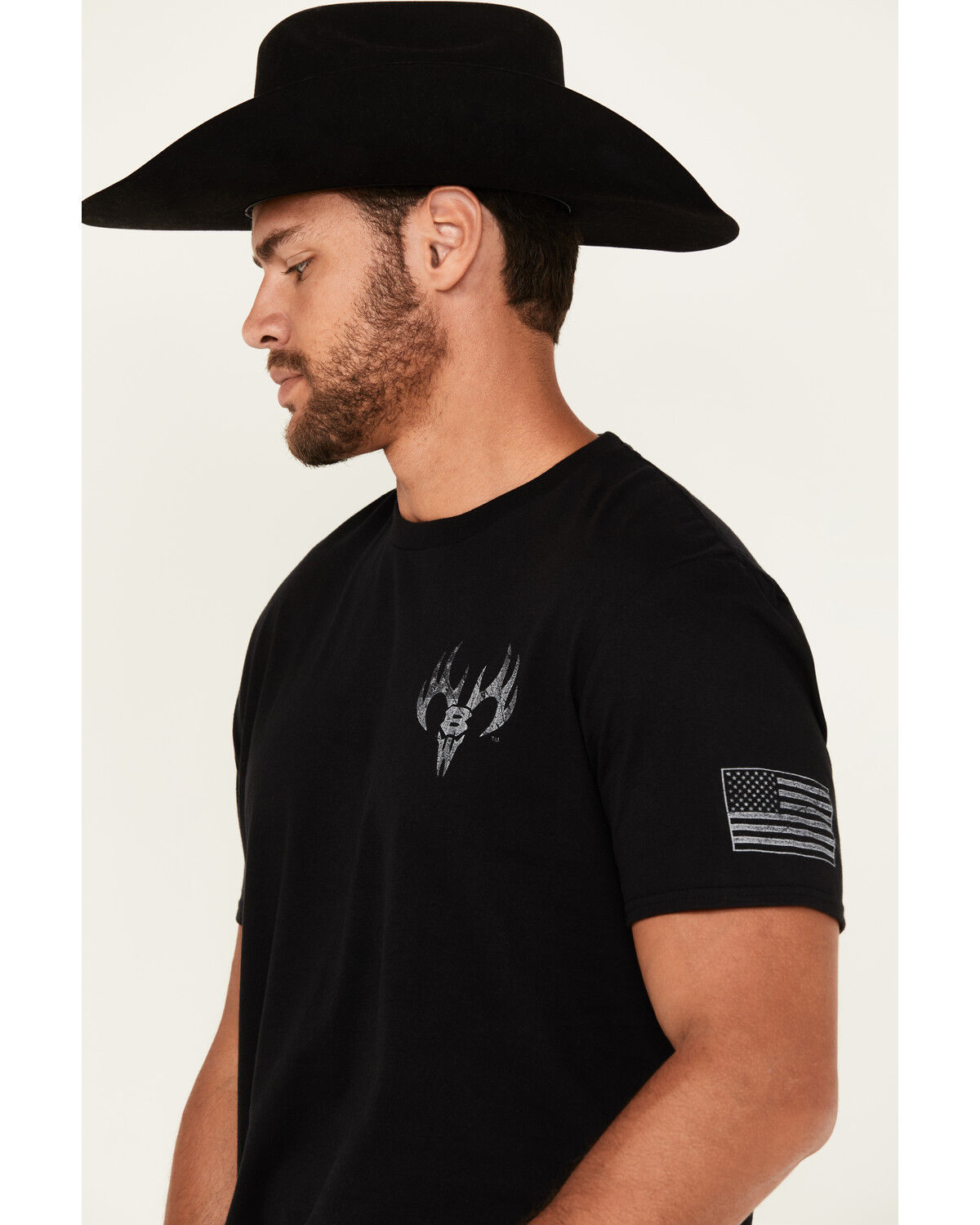 Image #3 - Buckwear Men's Freedom Label Short Sleeve Graphic T-Shirt, Black, hi-res
