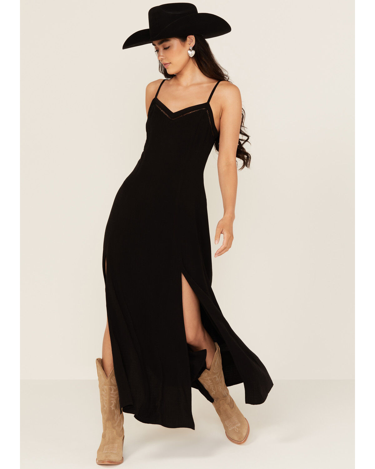 Image #2 - Idyllwind Women's Carver Solid Sleeveless Maxi Dress, Black, hi-res