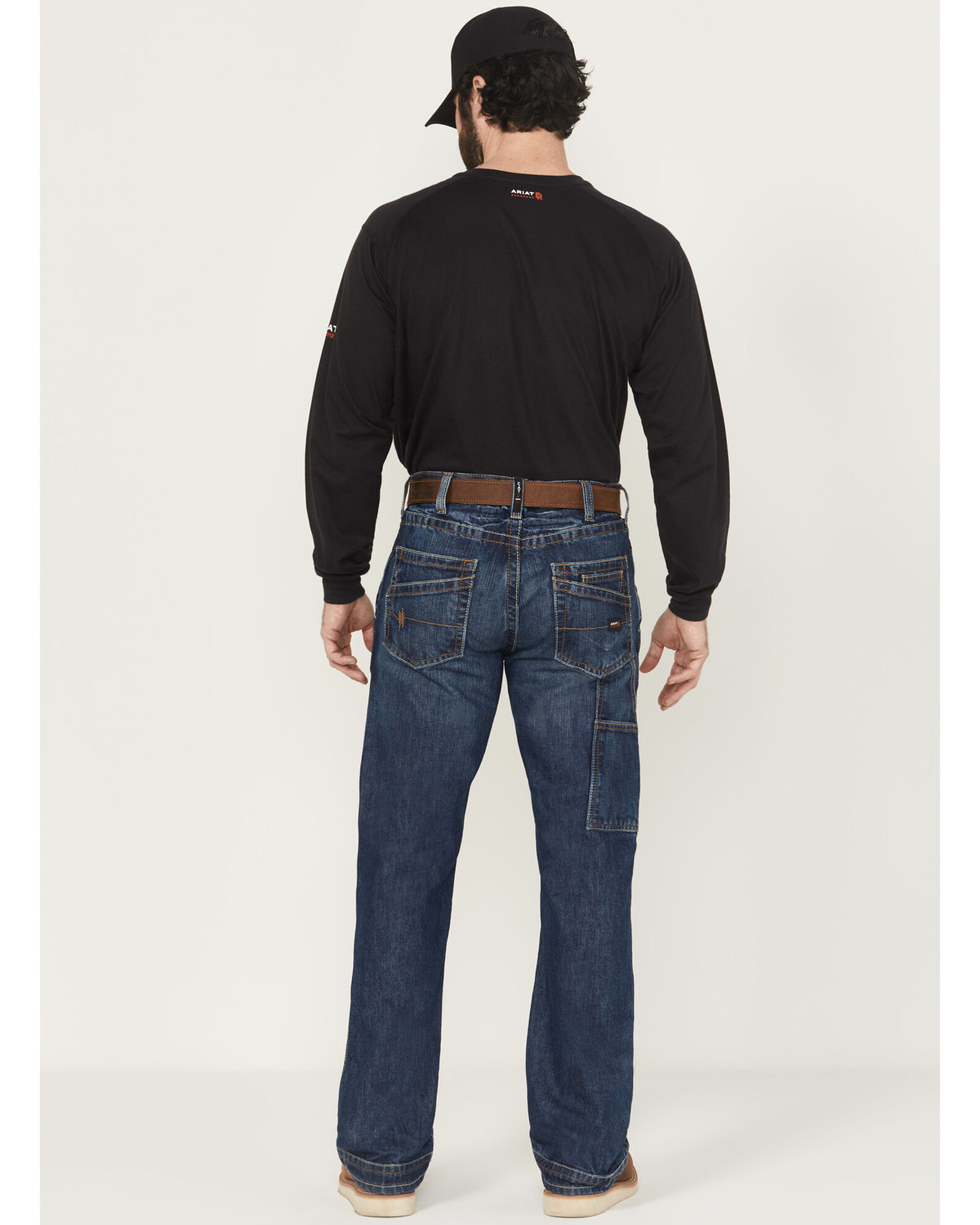 Image #6 - Ariat Men's FR M4 Relaxed Workhorse Relaxed Fit Bootcut Jeans, Denim, hi-res