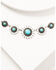 Image #2 - Prime Time Jewelry Women's Silver Turquoise & White Concho Jewelry Set, Silver, hi-res