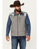 Image #1 - Hooey Men's Southwestern Print Softshell Vest, Grey, hi-res