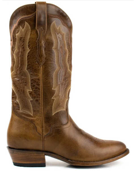 Image #2 - El Dorado Men's Embroidered Design Western Boots - Medium Toe , Chocolate, hi-res