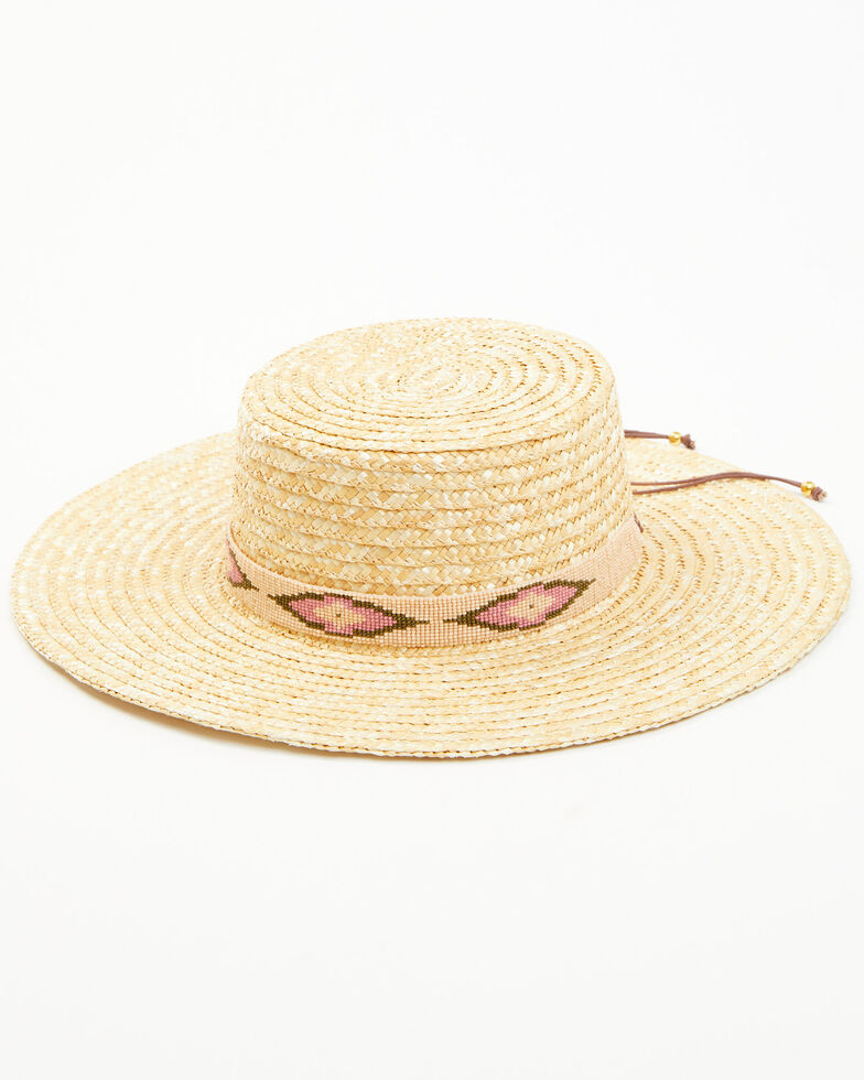 Nikki Beach Women's Southwestern Cobra Straw Hat, Natural, hi-res