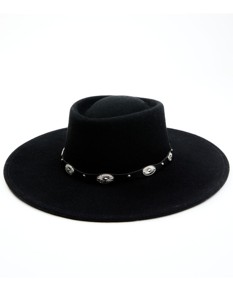 Idyllwind Women's Midnight Stars Concho Wool Felt Western Hat , Black, hi-res