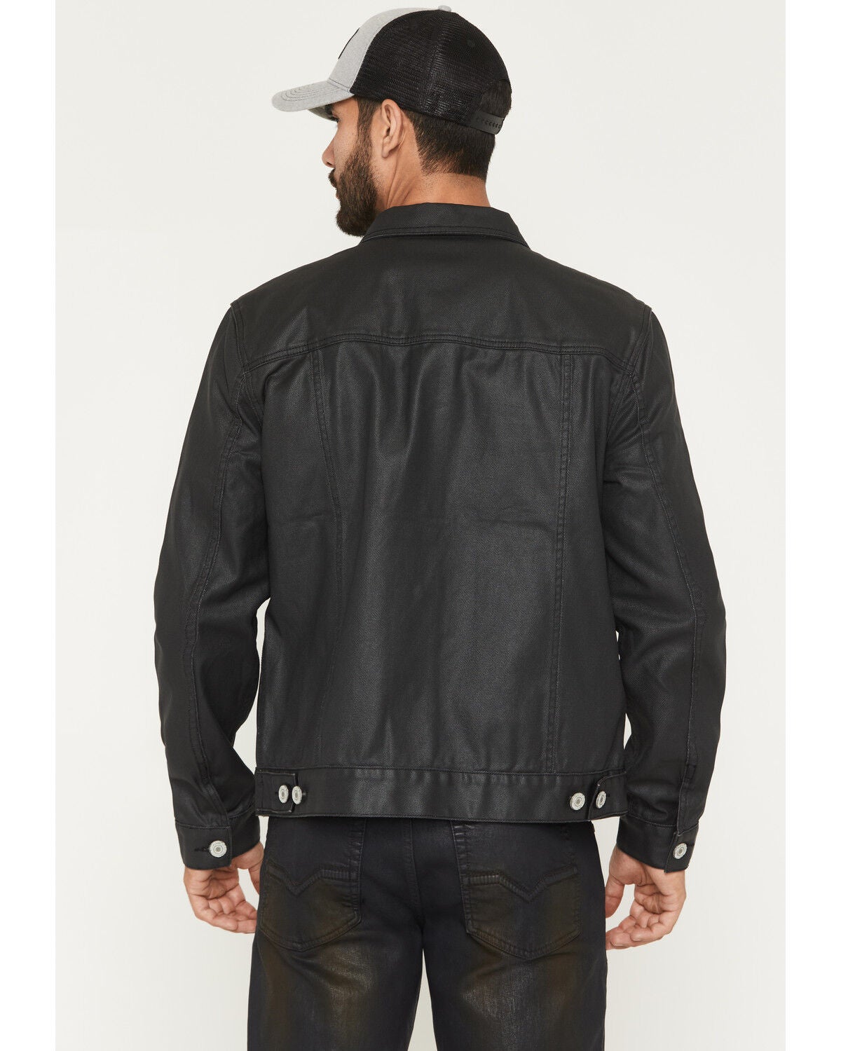 Image #4 - Moonshine Spirit&reg; Men's Coated Denim Jacket, Black, hi-res