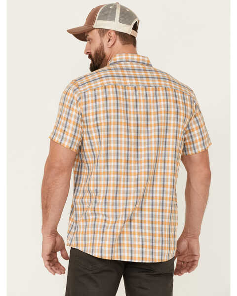 Image #4 - North River Men's Cozy Cotton Plaid Short Sleeve Button Down Western Shirt , Mustard, hi-res