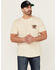 Image #1 - Brixton Men's Battle Logo Short Sleeve Graphic T-Shirt, Cream, hi-res