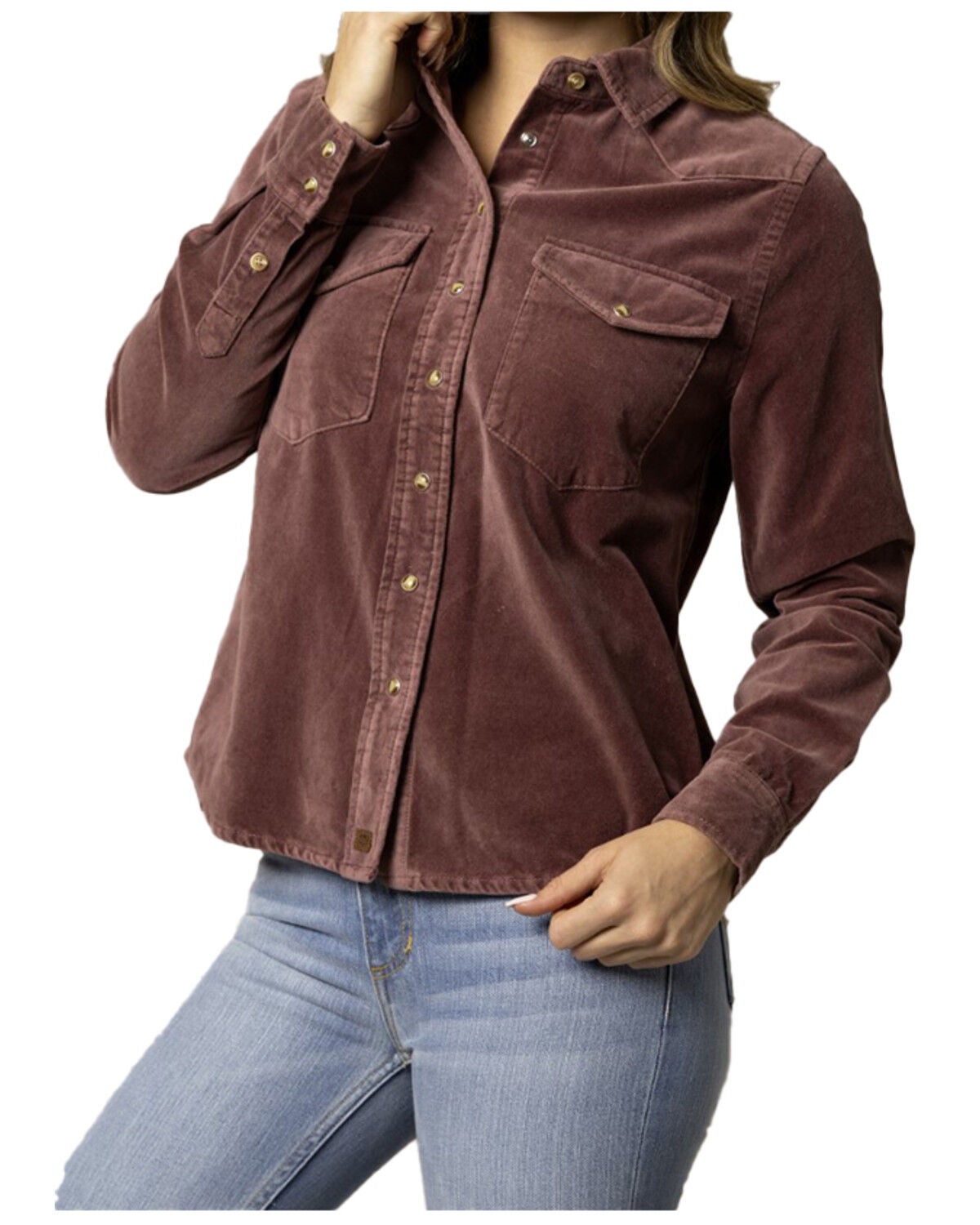 Image #1 - Kimes Ranch Women's Bonnie Relaxed Fit Long Sleeve Snap Western Shirt, Purple, hi-res