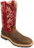 Twisted X Red Lite Cowgirl Work Boots - Steel Toe , Distressed, hi-res