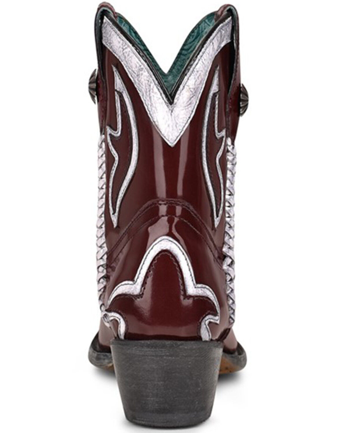 Image #4 - Corral Women's Burgundy Embroidery Western Booties - Snip Toe, Burgundy, hi-res
