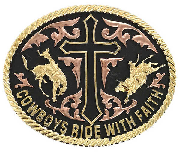 Image #1 - Cody James Men's Ride with Faith Belt Buckle, Multi, hi-res