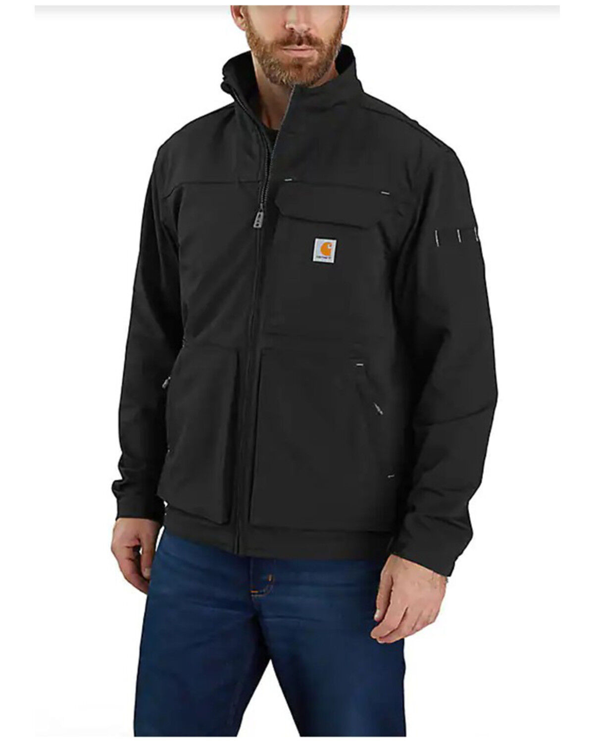 Image #1 - Carhartt Men's Super Dux Relaxed Fit Lightweight Zip-Front Work Jacket, Black, hi-res