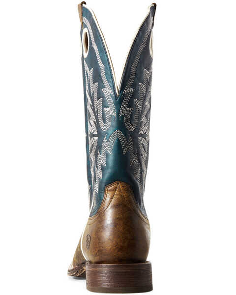 Image #3 - Ariat Men's Circuit Woodsmoke Western Boots - Broad Square Toe, Brown/blue, hi-res