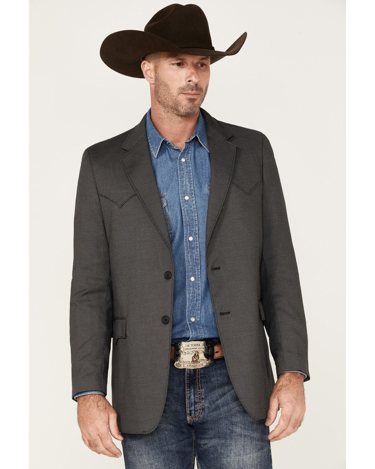 Circle S Men's Plano Sportcoat, Black, hi-res