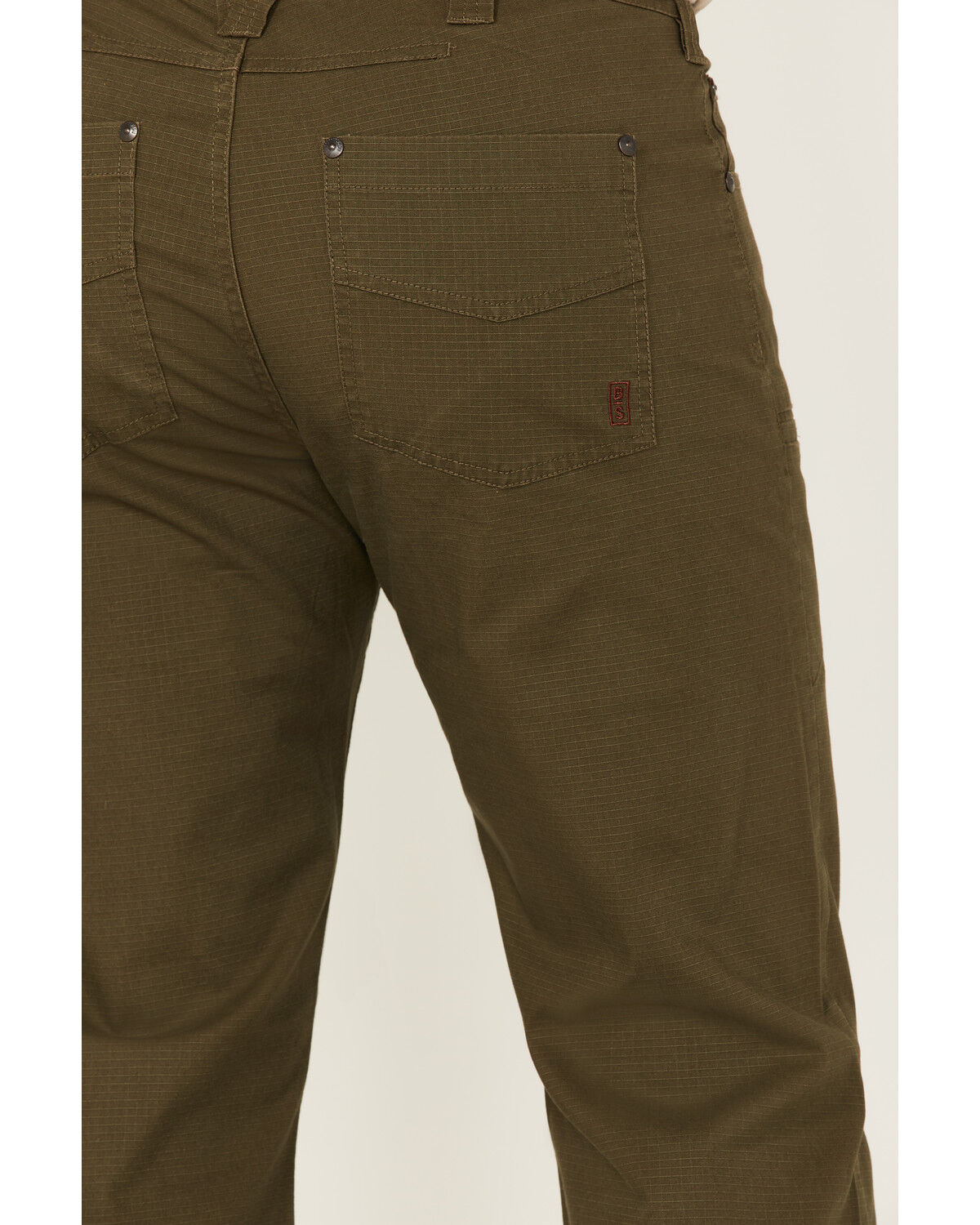 Image #4 - Brothers and Sons Men's Weathered Ripstop Stretch Slim Straight Pants, Olive, hi-res