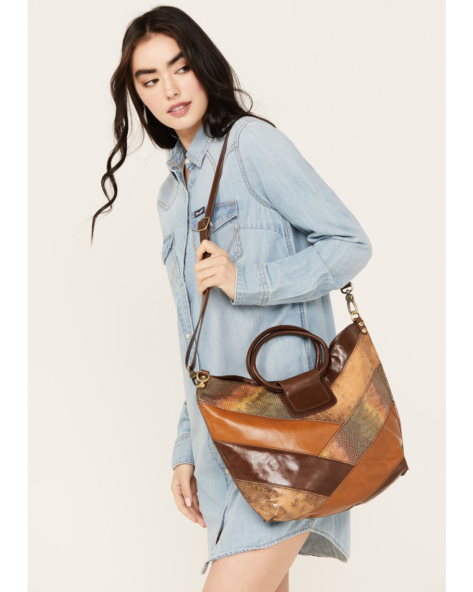 Hobo Women s Sheila Patchwork Leather Tote Country Outfitter