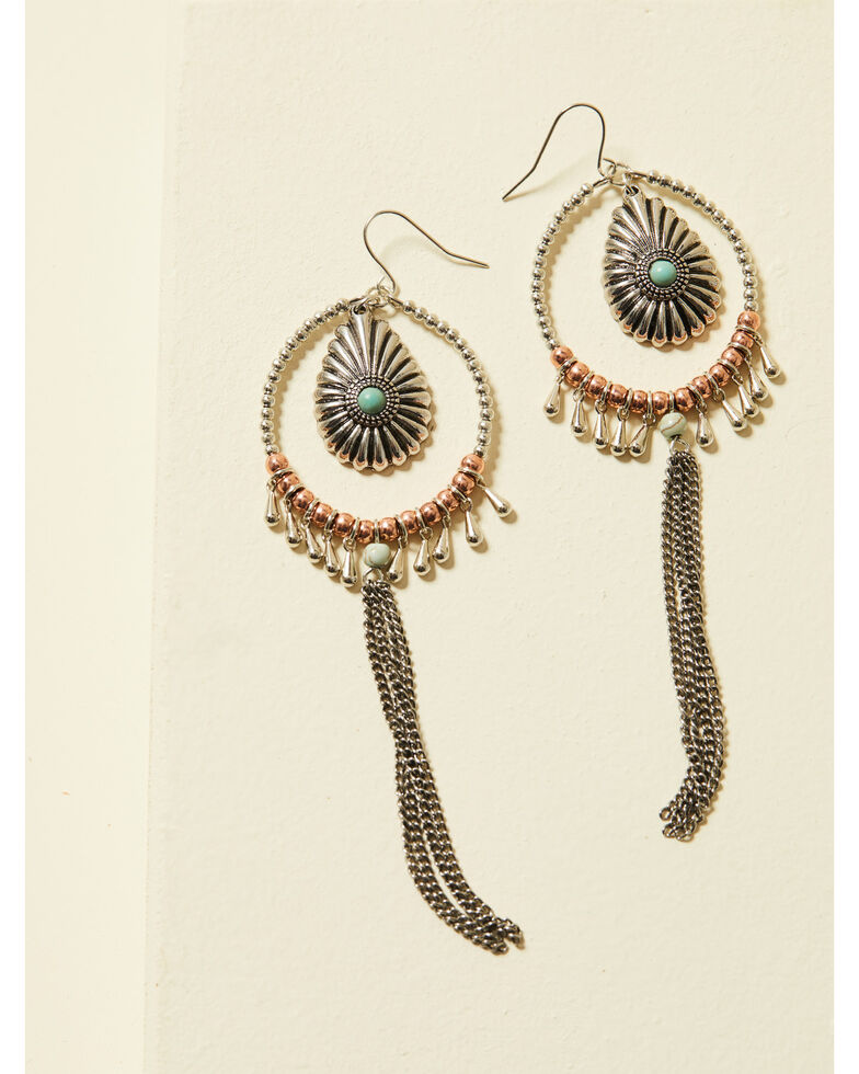 Cowgirl Confetti Women's Double Down Earrings, Silver, hi-res