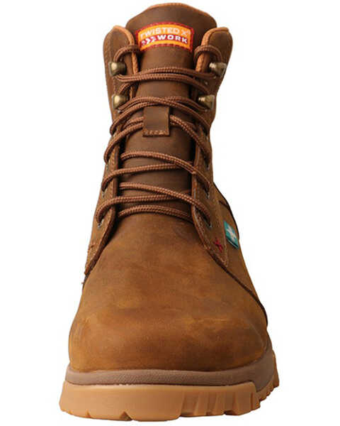 Twisted X Men's CellStretch Waterproof Work Boots - Soft Toe, Brown, hi-res