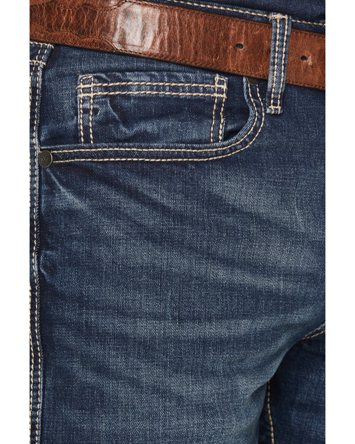 Image #2 - Wrangler 20X Men's Midland 42 Vintage Slim Bootcut Stretch Denim Jeans, Denim, hi-res