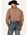 Image #4 - Stetson Men's Floral Paisley Print Long Sleeve Snap Western Shirt, Brown, hi-res