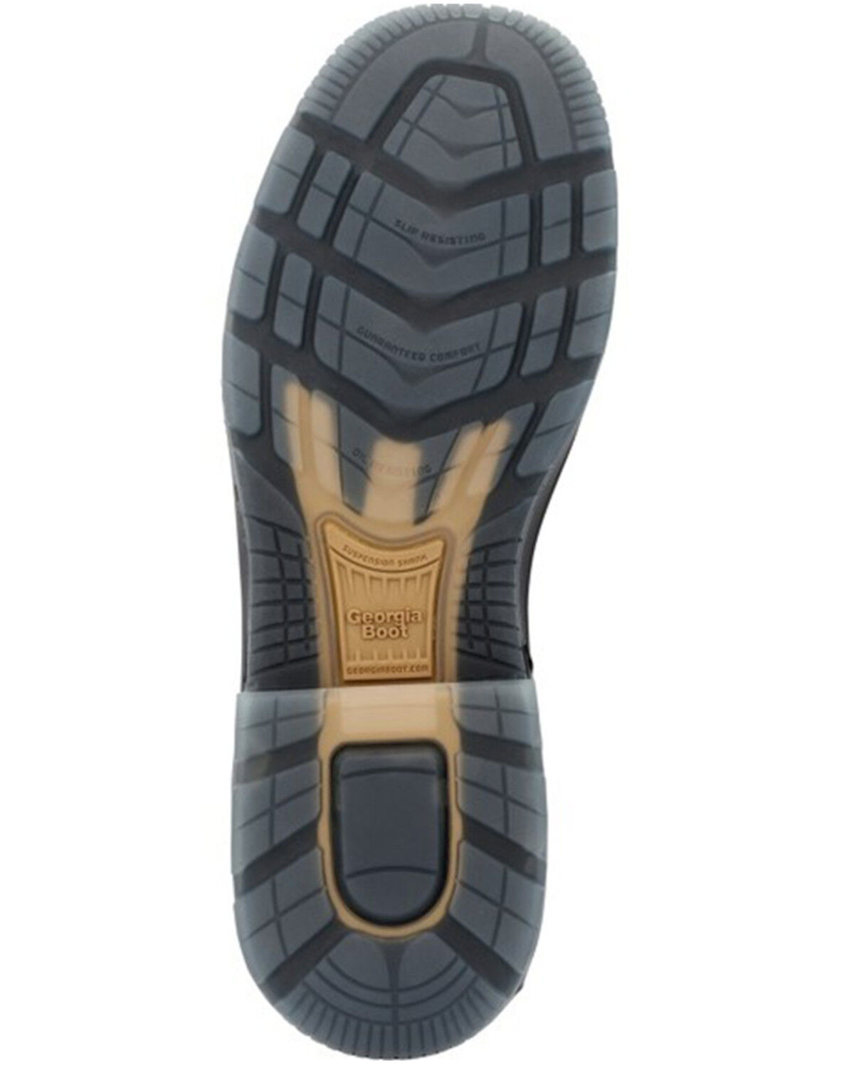 Image #7 - Georgia Men's Flxpoint Ultra Waterproof Wellington Pull On Work Boot - Composite Toe, Black/brown, hi-res