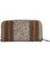 Justin Women's Lace Concho Zip Closure Wallet, Tan, hi-res