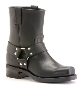Frye Men's Belt Harness 8R Boots - Square Toe, Black, hi-res