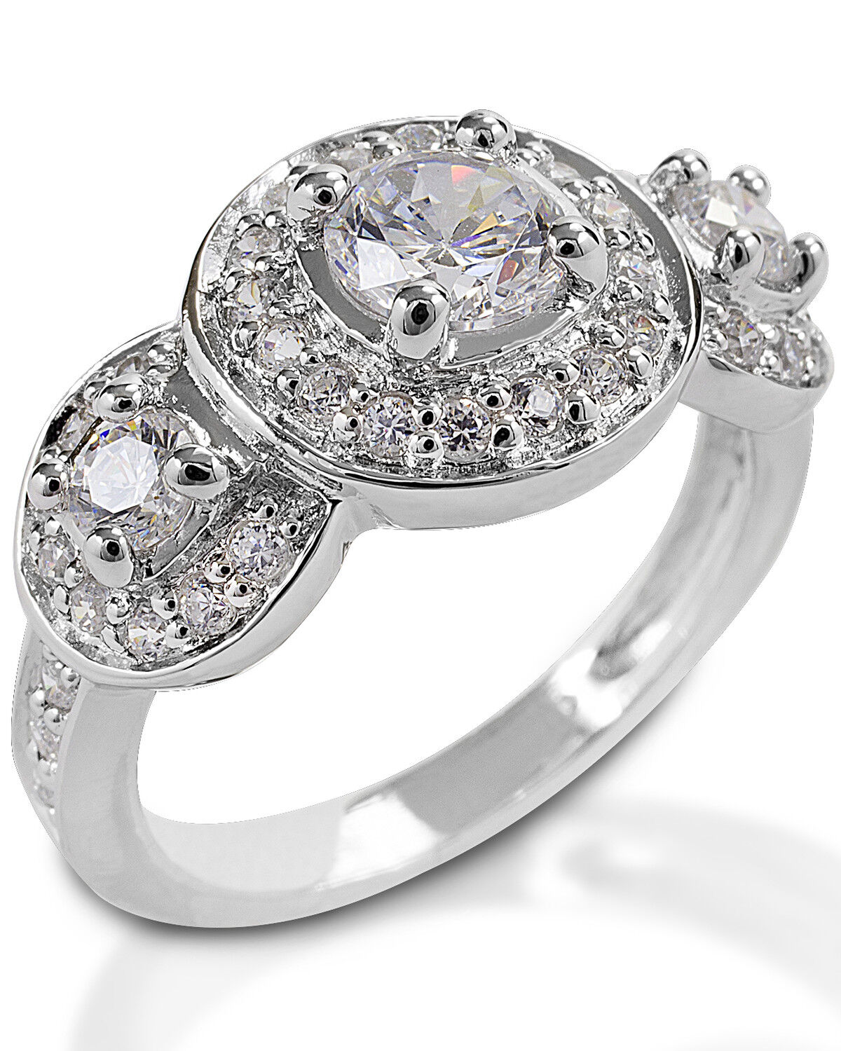 Image #1 - Kelly Herd Women's Three Stone Ring, Silver, hi-res