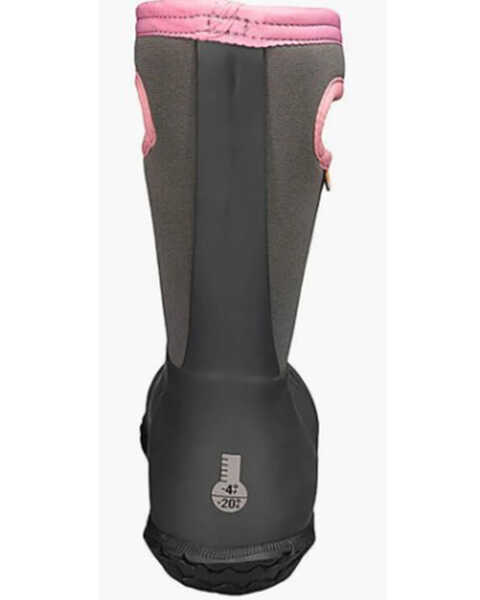 Image #4 - Bogs Girls' York Solid Rain Boots - Round Toe, Grey, hi-res
