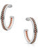 Montana Silversmiths Women's Inner Strength Rope Hoop Earrings, Multi, hi-res
