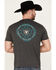Image #4 - Ariat Men's Southwestern Print Logo Short Sleeve Graphic T-Shirt, Charcoal, hi-res