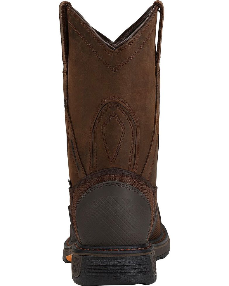 Ariat Overdrive XTR H20 Pull-On Work Boots - Steel Toe, Brown, hi-res