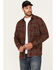 Image #1 - Brothers and Sons Men's Locket Plaid Print Long Sleeve Button-Down Stretch Western Shirt, Wine, hi-res