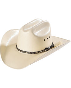 Cody James Men's Natural Straw Horsehair Band Cowboy Hat, Natural, hi-res