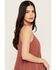 Image #2 - Wild Moss Women's Swiss Dot Sleeveless Mini Dress, Rose, hi-res