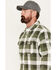 Image #2 - Hawx Men's FR Midweight Plaid Print Long Sleeve Button-Down Work Shirt, Olive, hi-res
