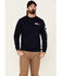 Ariat Men's FR Logo Crew Neck Long Sleeve Shirt, Navy, hi-res